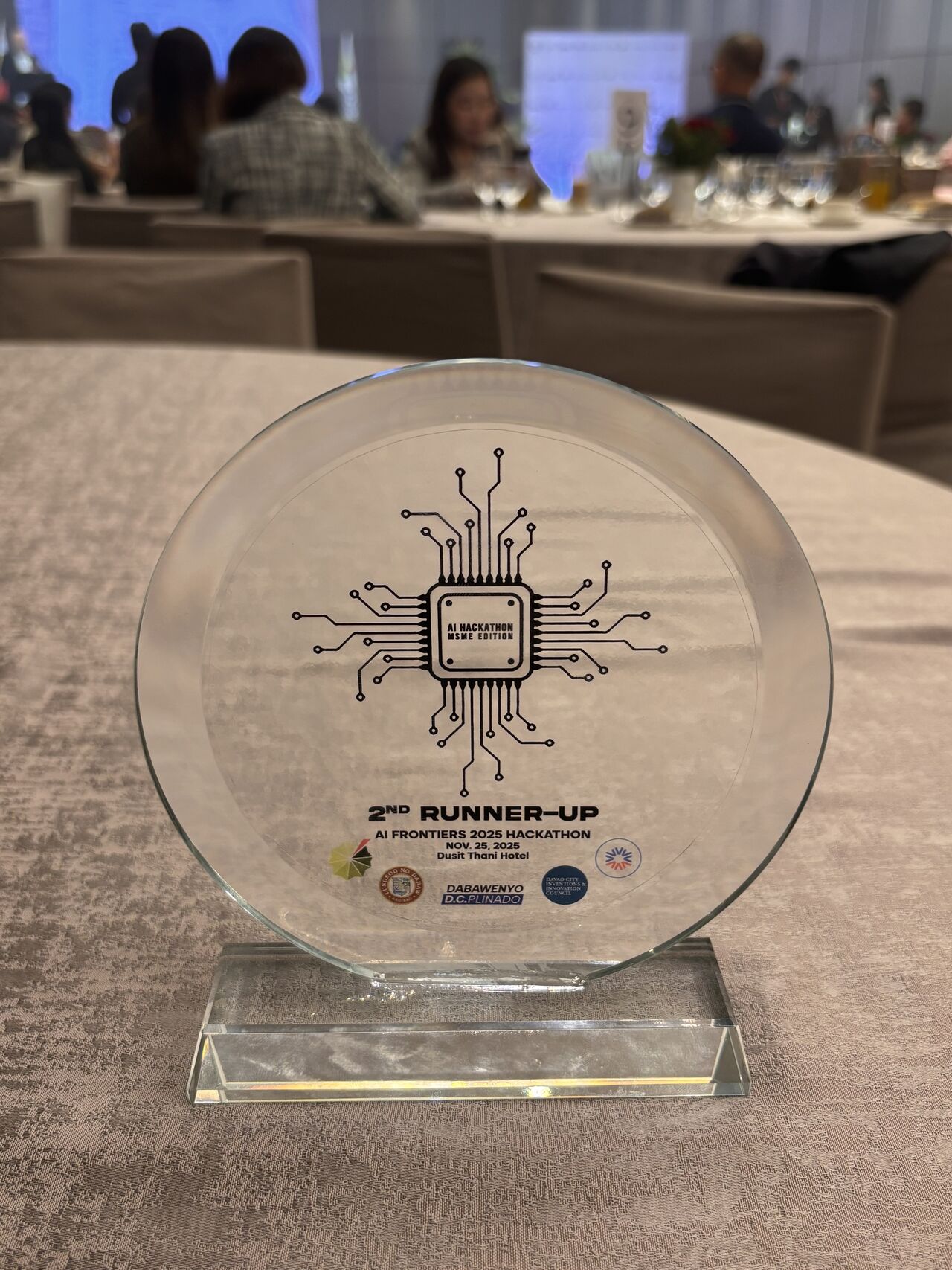 AI Frontiers 2025 Hackathon (3rd) achievement certificate or award 1