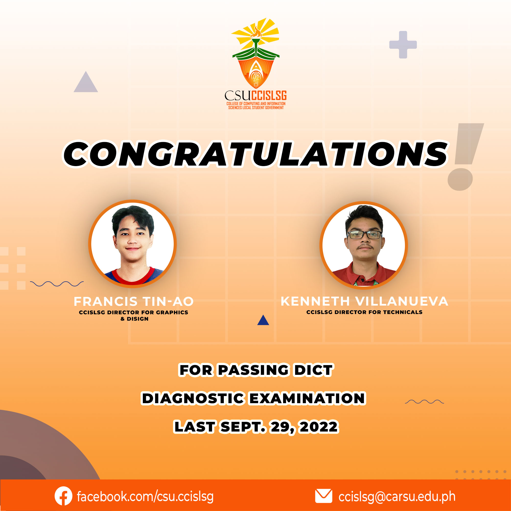 DICT Diagnostic Exam Passer achievement certificate or award 1